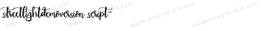streetlightdemoversion script字体转换
